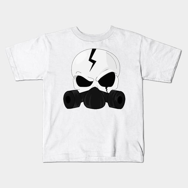 MASK SKULL TOXIC VIRUS Kids T-Shirt by JMPrint